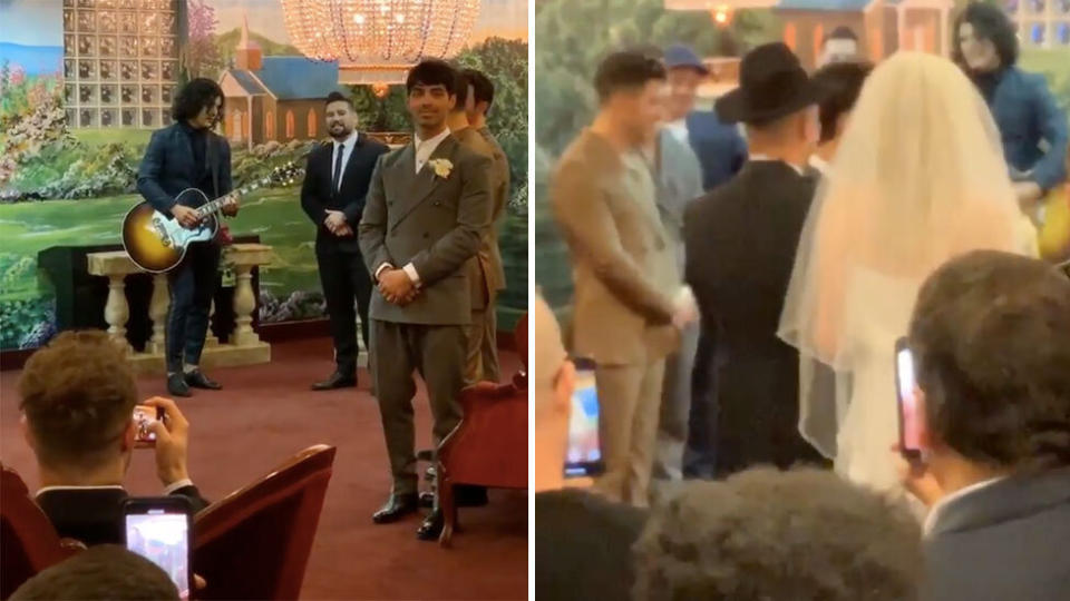 Some moments from the low-key wedding were shared online. Photo: Instagram/dilpo