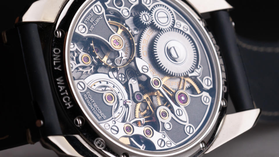 The movement inside the Only Watch offering from Grönefeld owned by @nycwatchguy.