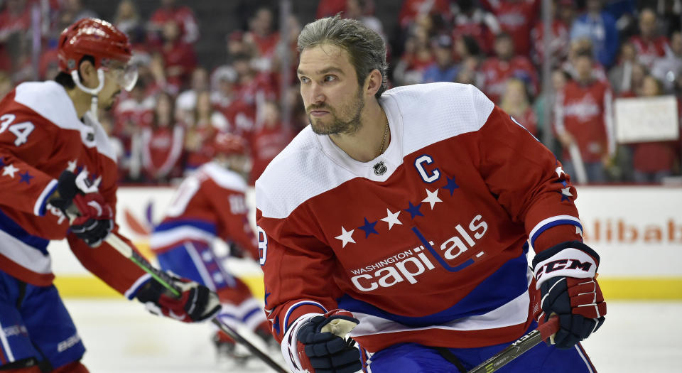 Ovechkin, who turns 34 years old in a week, is 237 regular season tallies away from breaking Gretzky's 25-year-old NHL record. (Photo by Randy Litzinger/Icon Sportswire via Getty Images)