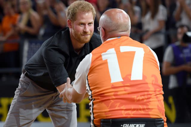 <p>Karwai Tang/WireImage</p> Prince Harry at the 2018 Invictus Games