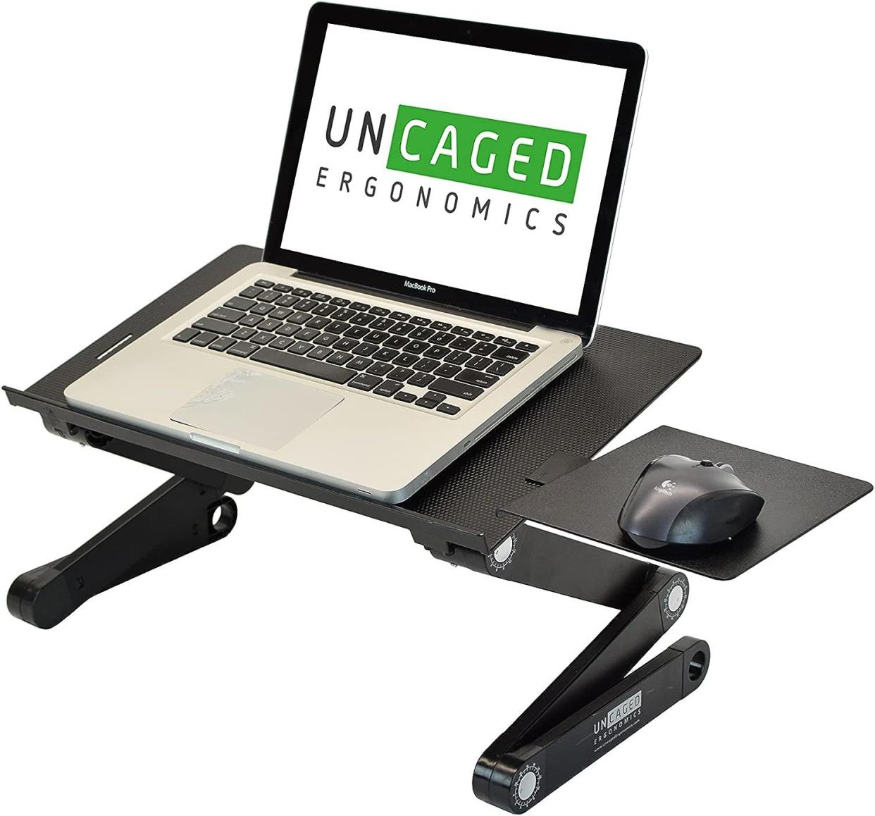 WorkEZ BEST Adjustable Laptop Stand Lap Desk, Black