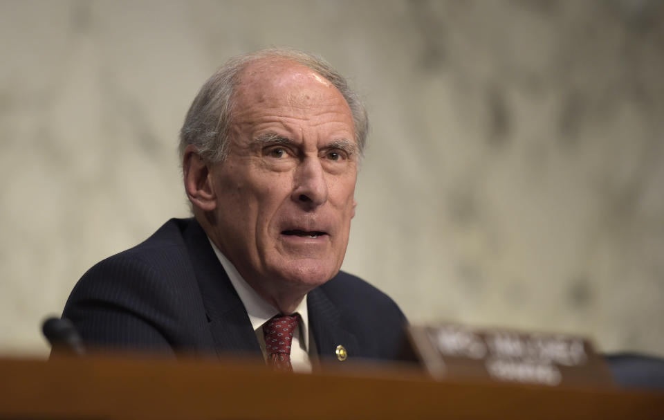 <p> FILE - In this Nov. 17, 2016 file photo, then-Indiana Sen. Dan Coats on Capitol Hill in Washington. President-elect Donald Trump is planning to appoint former Coats as Director of National Intelligence. (AP Photo/Susan Walsh, File) </p>
