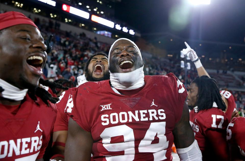 Redshirt senior defensive tackle Isaiah Coe (94) is primed for a breakout season with the OU football team.