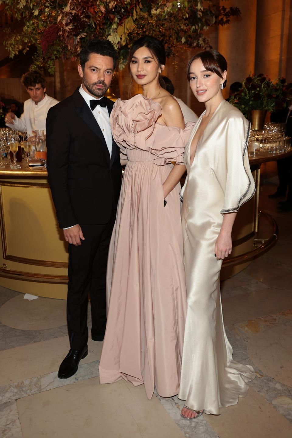 From left, Dominic Cooper,  Gemma Chan, and Phoebe Dynevor at the Albie Awards (Photo by Dimitrios Kambouris/Getty Images for Albie Awards)