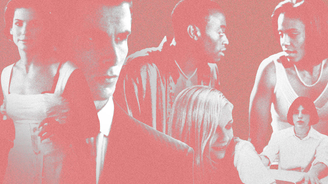 Four movies worth revisiting: "28 Days," "American Psycho," "Love &amp; Basketball" and "The Virgin Suicides." (Photo: Illustration: Damon Dahlen/HuffPost; Photos: Getty/Alamy)