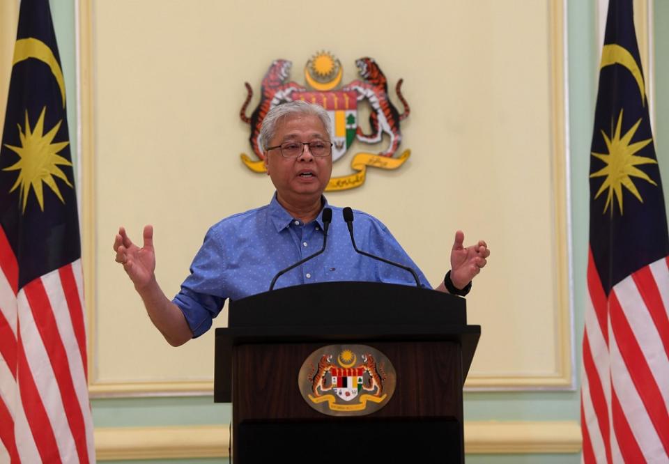Senior Minister Datuk Seri Ismail Sabri Yaakob at a press conference in Putrajaya June 19, 2020. — Bernama pic