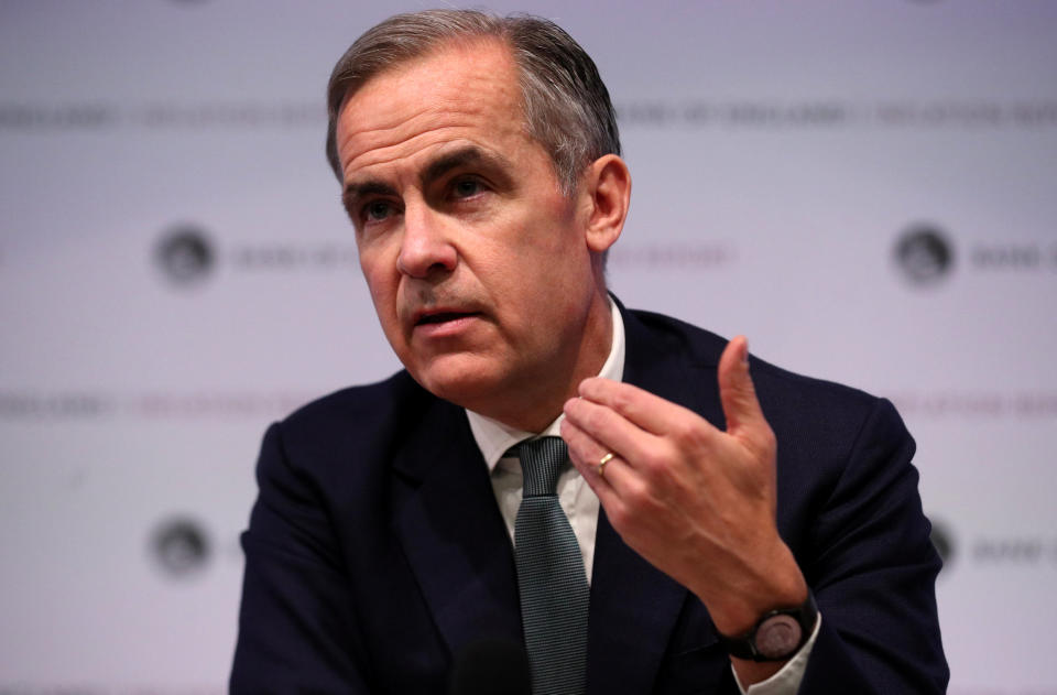 The governor of the Bank of England, Mark Carney, has warned about risks emanating from China. Photo: Hannah McKay/Getty Images