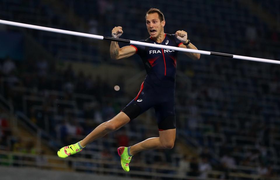 <p>Renaud Lavillenie of France competes. (Reuters) </p>