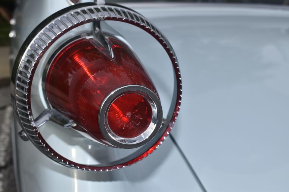 Forget all about headlights. Check out this 1960 Chrysler Imperial taillight. George Jetson-esque.