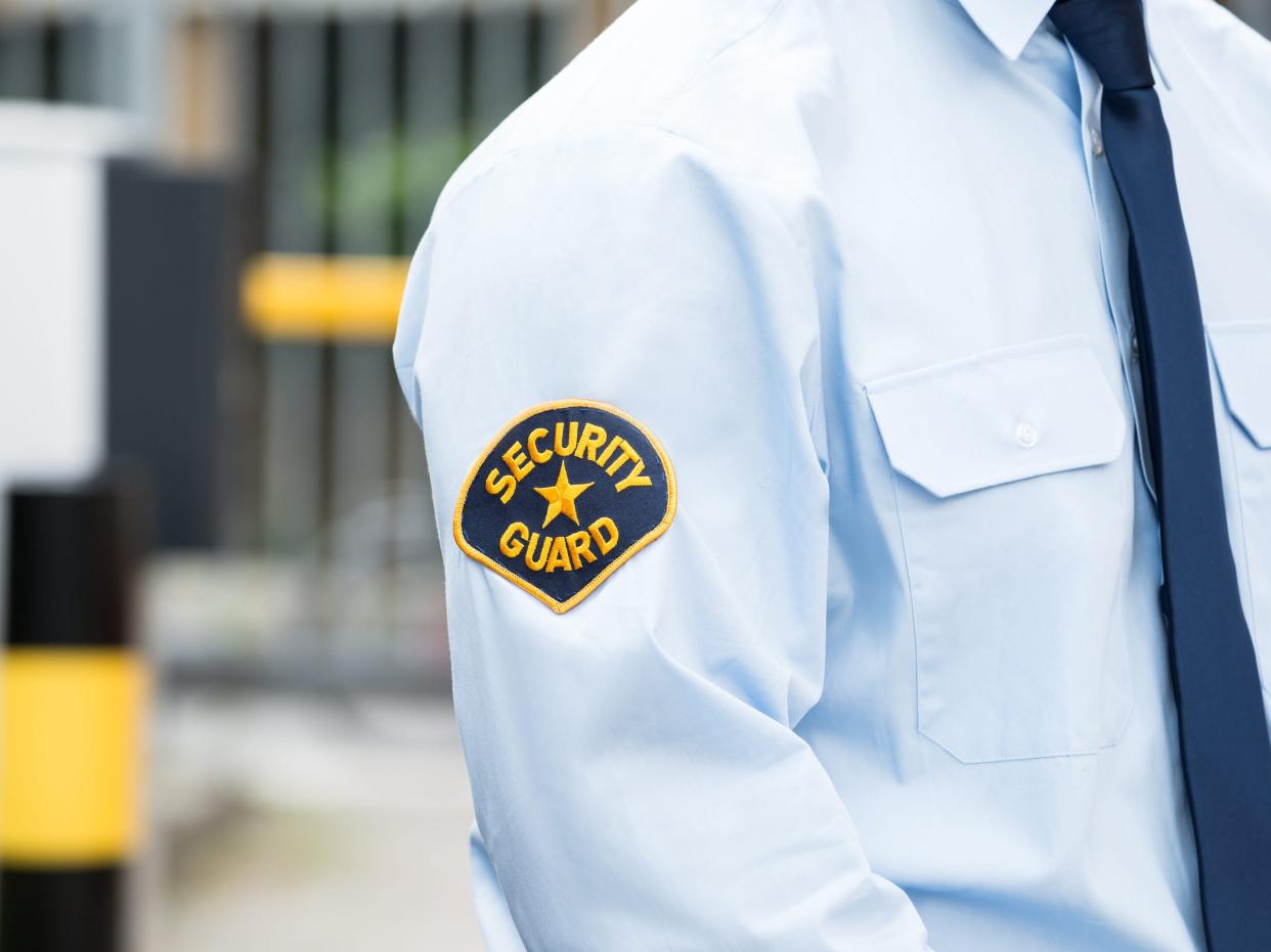 Stock photo of a security guard