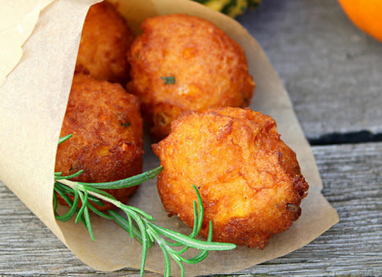 <strong>Get the <a href="http://whataboutsecondbreakfast.blogspot.com/2012/09/pumpkin-fritters-with-rosemary-and.html">Pumpkin Fritters with Rosemary and Cheese recipe</a> by What About Second Breakfast</strong>