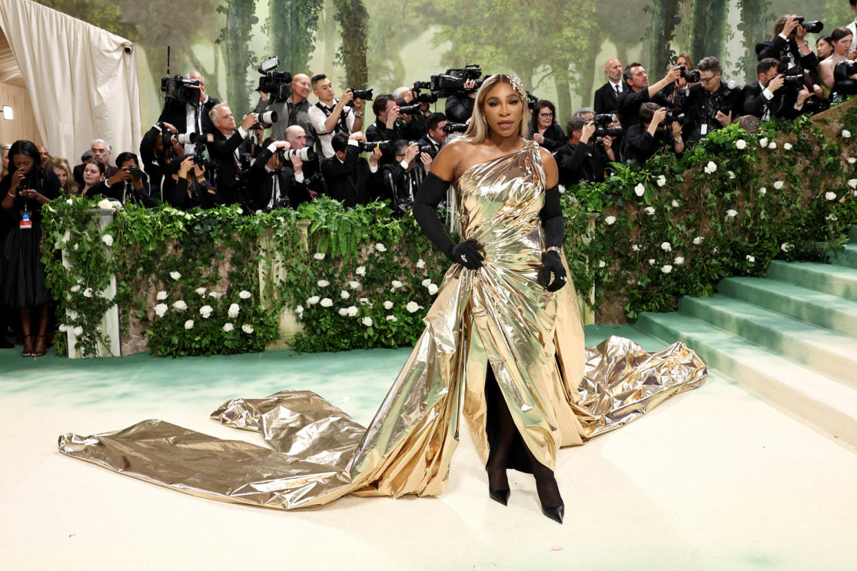 Serena Williams attends The 2024 Met Gala on Monday. (Jamie McCarthy / Getty Images)