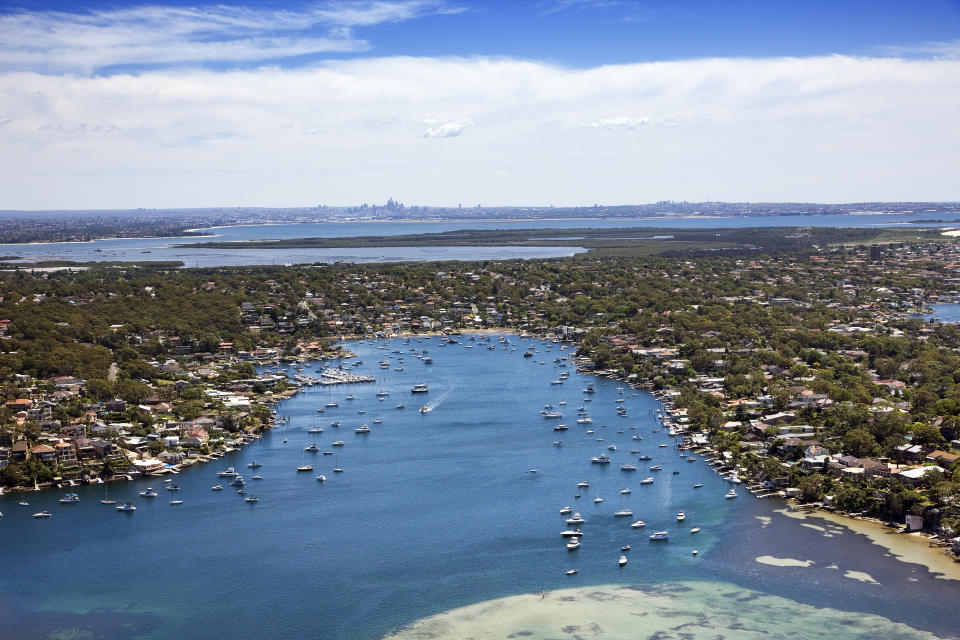 Aerial image of Burraneer Bay, Port Hacking, NSW Australia