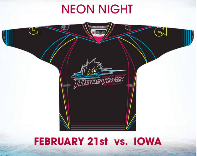 Lake Erie Monsters to go full Tron, wear special neon jerseys (Photo)