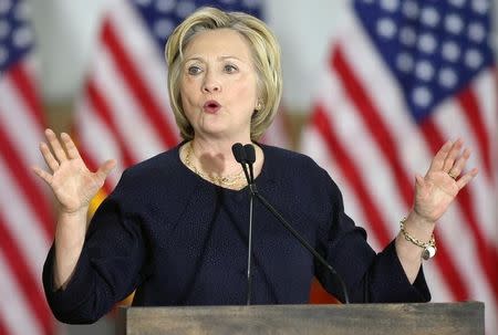 Democratic U.S. presidential candidate Hillary Clinton speaks at a campaign rally in Cleveland, Ohio June 13, 2016. REUTERS/Aaron Josefczyk