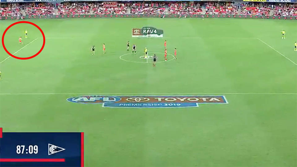 The Suns fell foul of the 6-6-6 rule. Image: Fox Footy