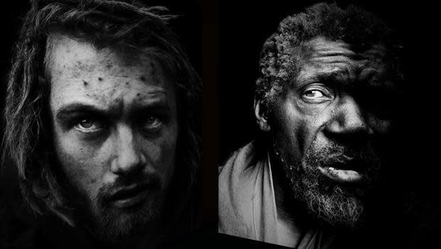 Portraits of homeless persons by Leah Denbok. / Credit: Leah Denbok