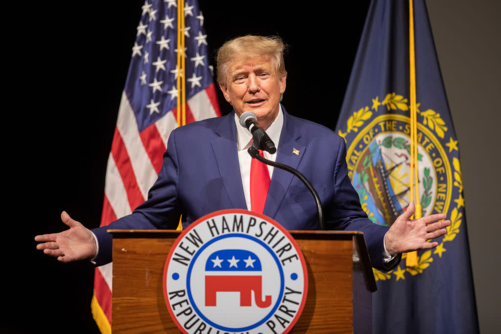 Former President Trump Speaks At New Hampshire Republican State Committee's Annual Meeting