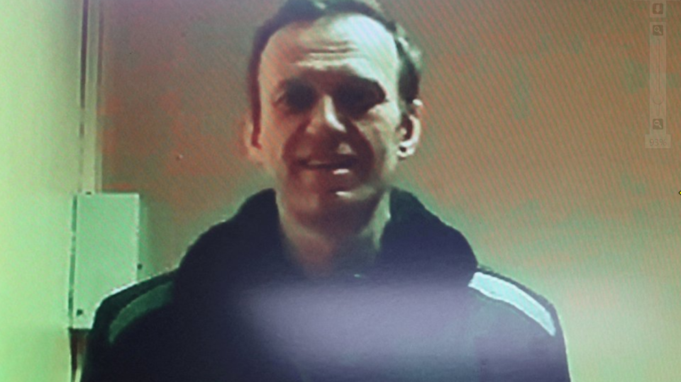 Alexei Navalny en prisión. (BBC)