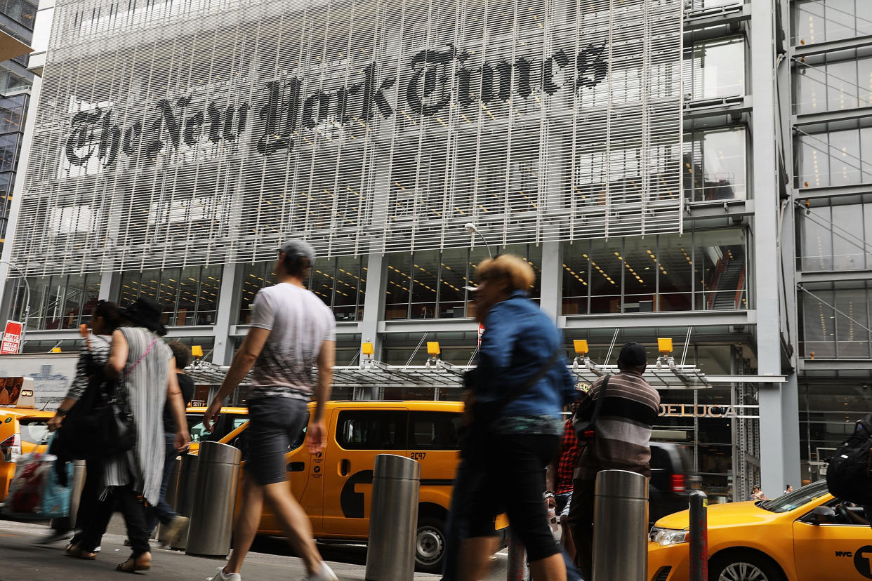 The New York Times staff has been in turmoil since a recent round of buyouts and other changes. (Photo: Spencer Platt via Getty Images)