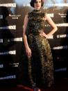 <p>Anne Hathaway wore Chanel couture gown to the Shanghai premiere of Interstellar, November 2014.</p>