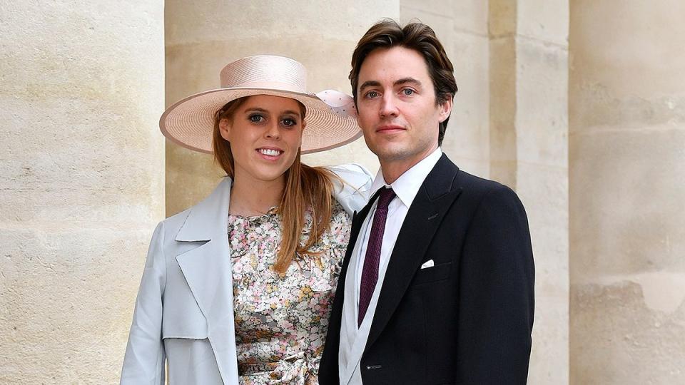 Princess Beatrice d’York and her fiance Edoardo Mapelli Mozzi attend the Wedding of Prince Jean-Christophe Napoleon and Olympia Von Arco-Zinneberg at Les Invalides on October 19, 2019 in Paris, France.
