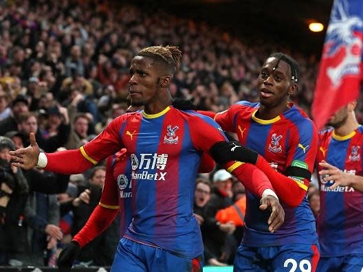 Wan-Bissaka blooded his defending against his now partner on the flank Wilfried Zaha (Getty)