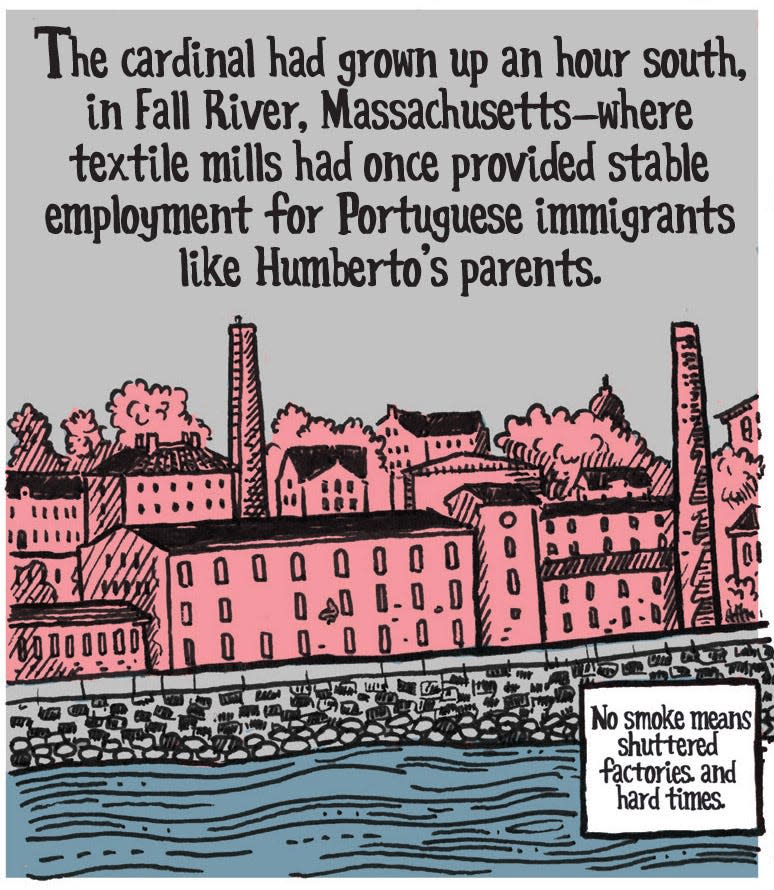 Mills in Fall River, along the Taunton Riverfront, in "Smahtguy: The Life and Times of Barney Frank," by Eric Orner.