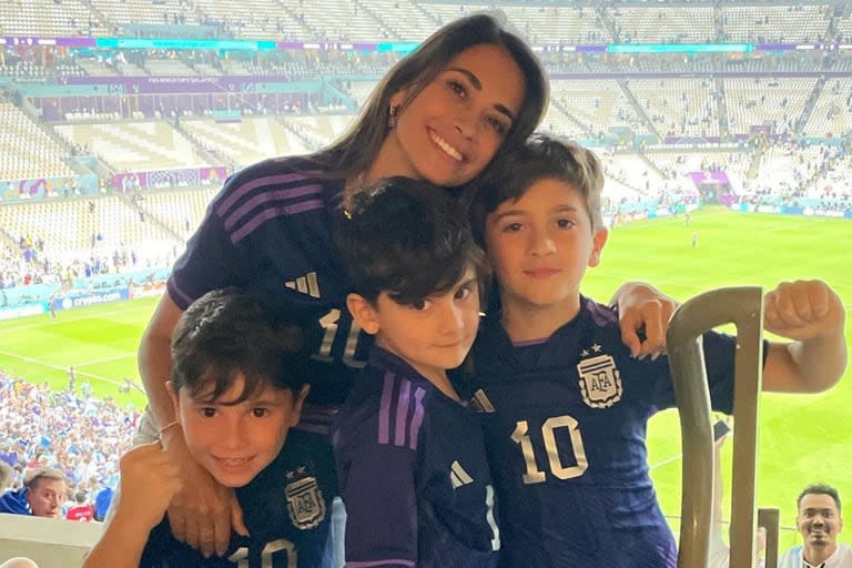 Antonela Roccuzzo se conmovió al ver una tierna imagen que publicó Inter Miami en la que apareció uno de sus hijos