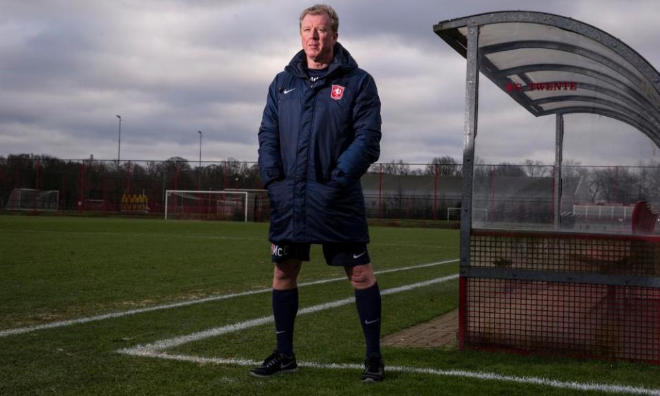 Steve McClaren poses at Twente’s Fanny Blankers-Koen Stadium training ground.