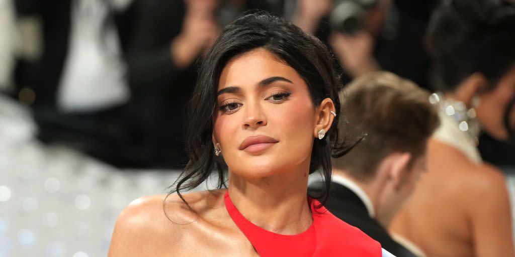 kylie jenner in a red dress at the met gala