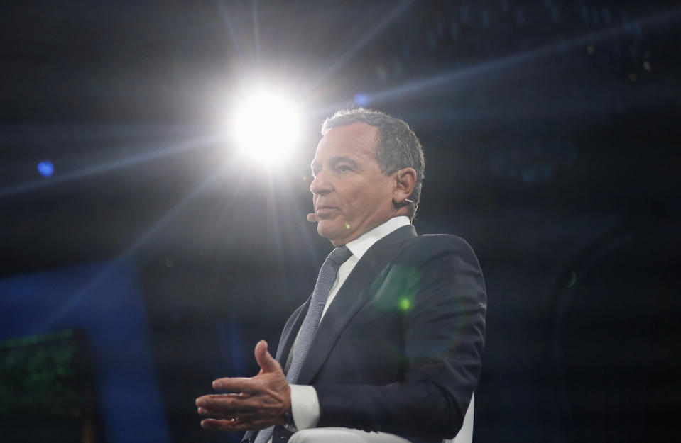 Disney&#39;s Chief Executive Officer Bob Iger speaks during the Bloomberg Global Business Forum in New York City, New York, U.S., September 25, 2019. REUTERS/Shannon Stapleton