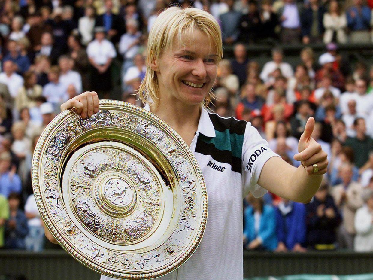 Novotna finally won the Wimbledon ladies singles in 1998: EPA