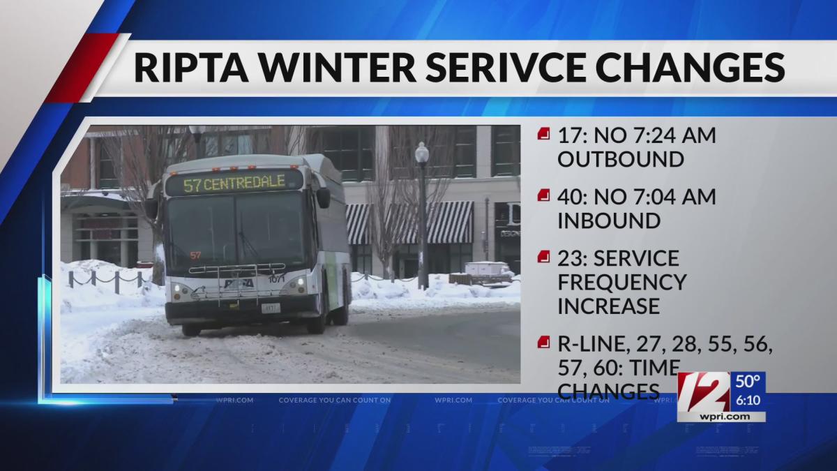 RIPTA announces change in schedule