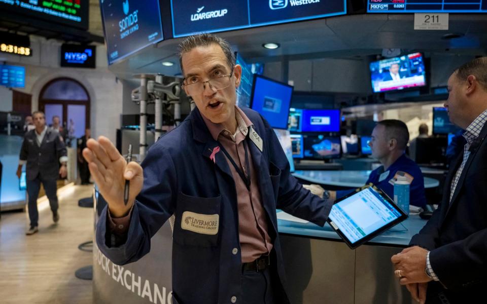 The floor of the New York Stock Exchange on August 16