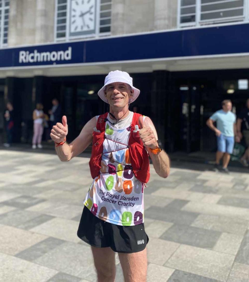 Ray reached Epping Station on the Central Line, in Essex, marking his last stop on the Tube map and has, so far, raised £2,602. (Collect/PA Real Life)