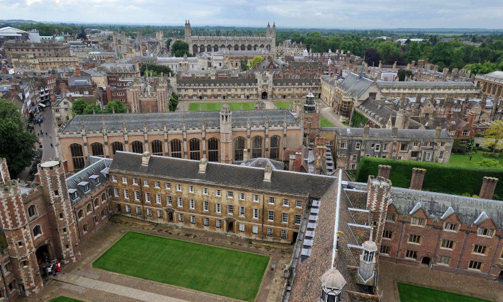 aerial view of The University of Cambridge