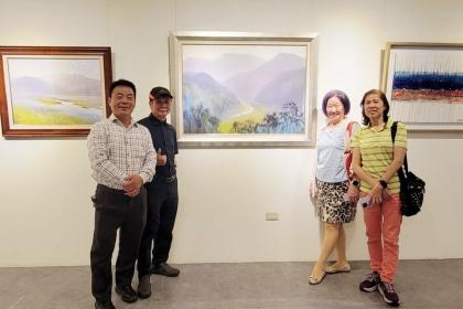 新竹市快樂水彩畫會於國立臺東生活美學館舉辦會員聯展「後山旅畫」，紛向臺東美景與繪畫的快樂。