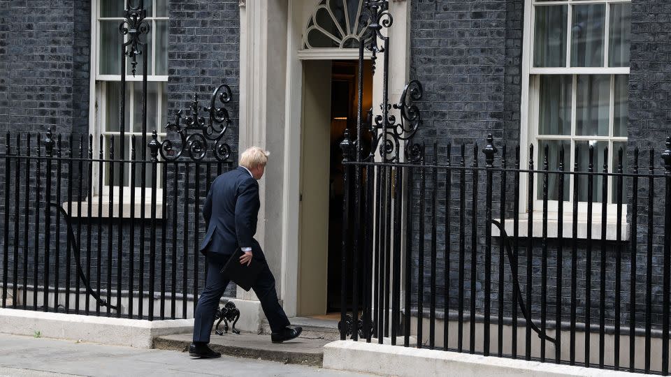 Johnson's career collapsed after revelations about parties in Downing Street during lockdown. - Daniel Leal/AFP/Getty Images