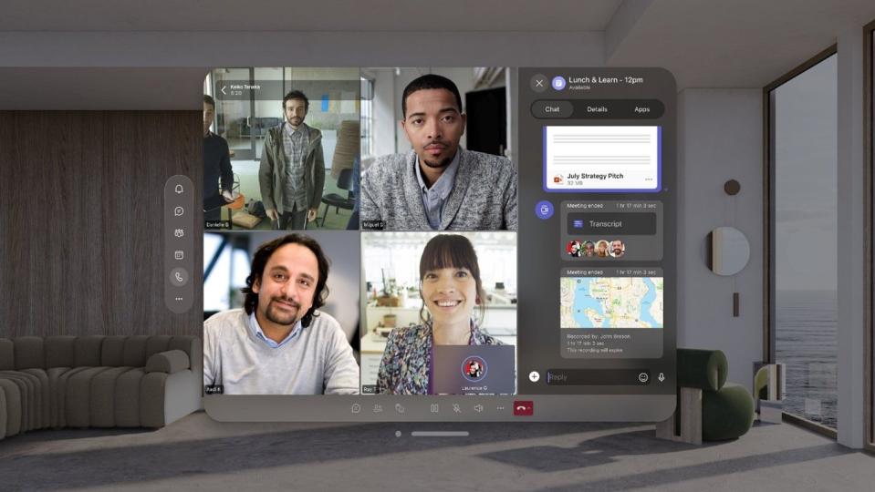 Microsoft Teams Apple Vision Pro app