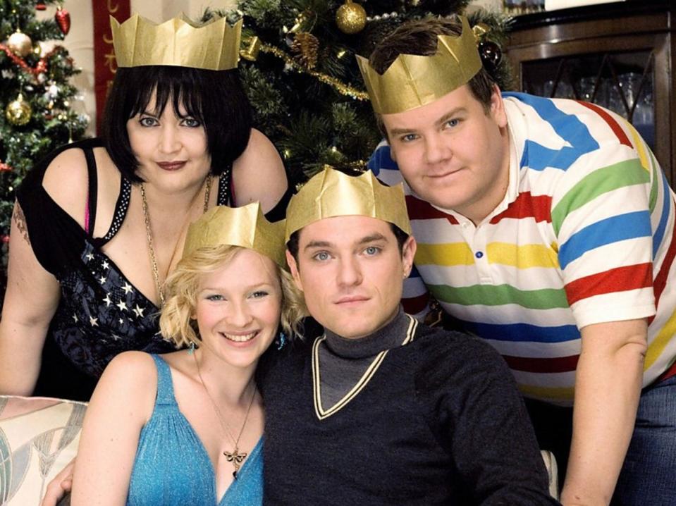 The ‘Gavin and Stacey’ cast don their Christmas crowns (BBC)