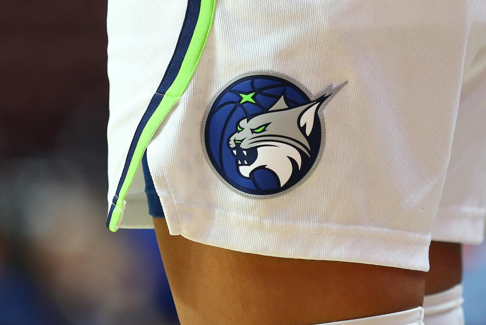 Minnesota Lynx logo on shorts.