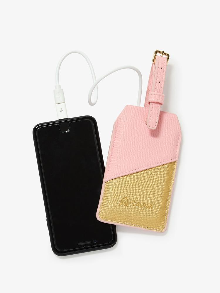 <h2>Calpak Oh Joy! Portable Charger<br></h2><br>In a perfect world, all planes would have working chargers and all airports would have plugs beneath every seat at your gate. Alas, that is not the case. Stay prepared with Calpak's swanky portable charger that doubles as a luggage tag. <br><br><em>Shop <strong><a href="https://www.calpaktravel.com/products/oh-joy-portable-charger-final/pink-gold" rel="nofollow noopener" target="_blank" data-ylk="slk:Calpak" class="link ">Calpak</a></strong><br></em><br><br><strong>Calpak</strong> Oh Joy! Portable Charger, $, available at <a href="https://go.skimresources.com/?id=30283X879131&url=https%3A%2F%2Fwww.calpaktravel.com%2Fproducts%2Foh-joy-portable-charger-final%2Fpink-gold" rel="nofollow noopener" target="_blank" data-ylk="slk:Calpak" class="link ">Calpak</a>