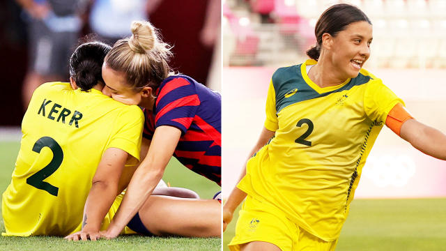 Seen here, images from the Olympics that have fuelled Sam Kerr romance rumours.