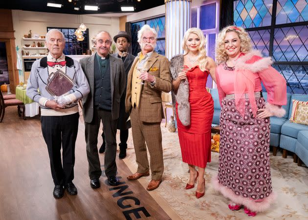 Gyles Brandreth, Steve Wilson, Andi Peters, Phillip Schofield, Holly Willoughby and Josie Gibson (Photo: Ken McKay/ITV/Shutterstock)