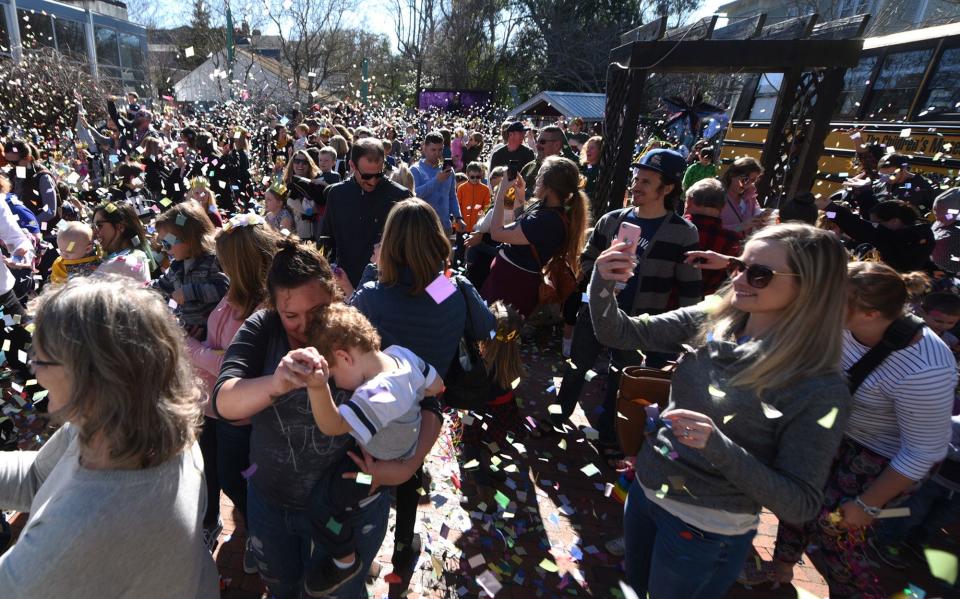 Kids and families celebrate New Year's Noon at The Children's Museum of Wilmington in downtown Wilmington in 2019.