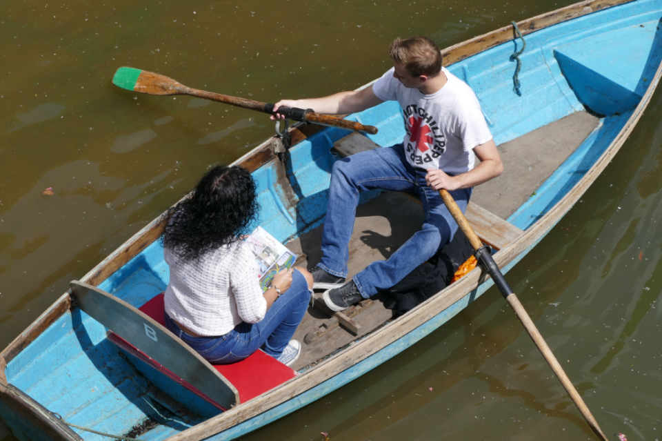 Boating in the sun