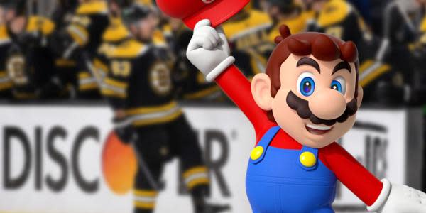 Equipo de la NHL se disfraza de personajes de Super Mario Bros.