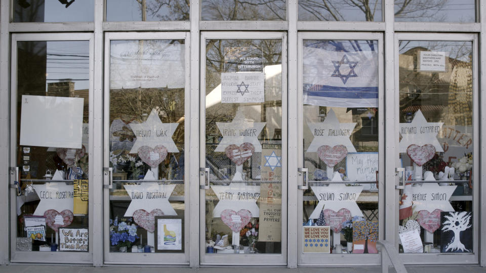 This image shows a scene from the documentary "A Tree of Life: The Pittsburgh Synagogue Shooting." (HBO Max via AP)