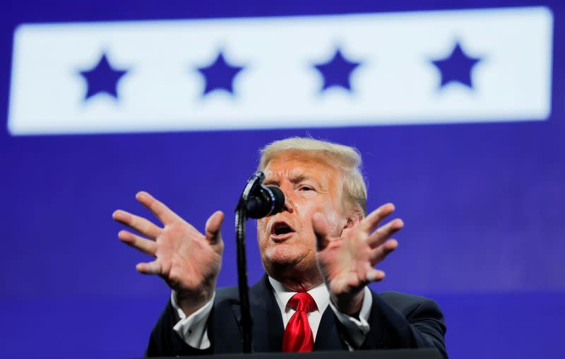 FILE PHOTO: U.S. President Donald Trump delivers an "Address to Young Americans" in Phoenix, Arizona